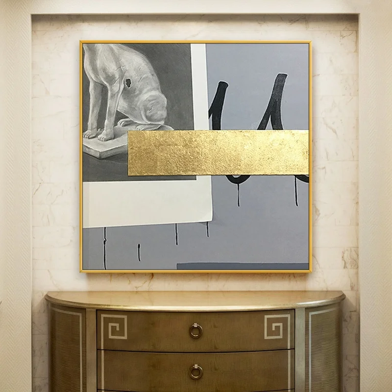 

Abstract Art Paintings Modern American Sculpture Backdrop Decorative Painting The Living Room Entrance Hand-painted Oil Painting