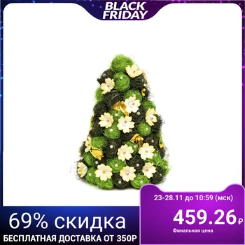 

Christmas tree with own hands from sisal "Christmas" yellow-green