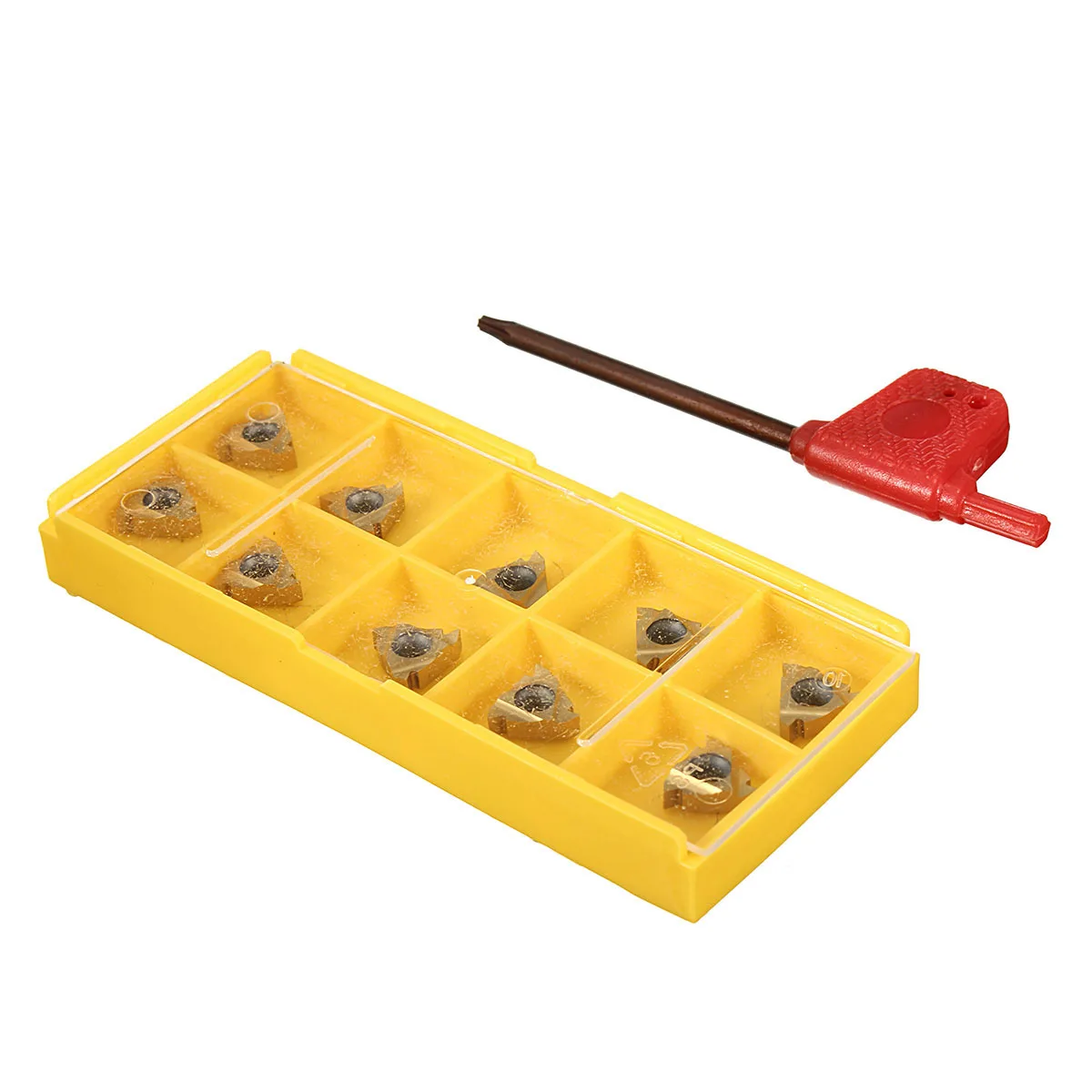 

10PCS 11IR A60 Carbide Inserts with Wrench For Threading Turning Tool Boring BAR Lathe Tools cutter