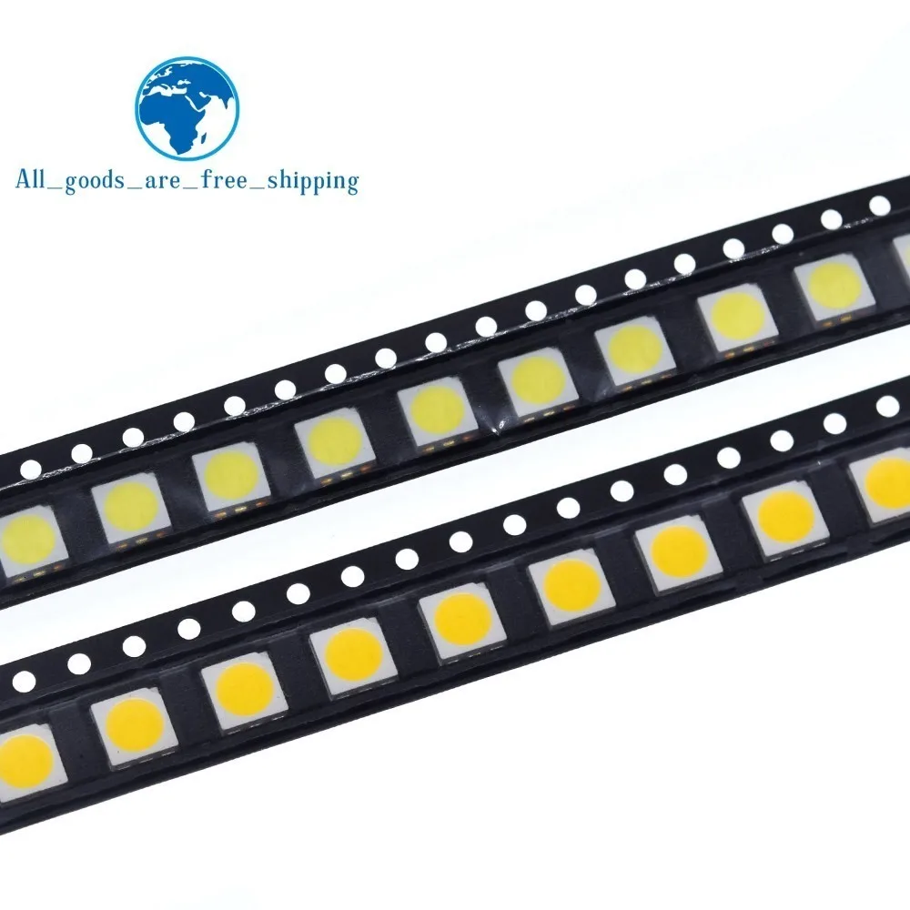 100pcs 5050 Led White Leds High-brightness Diodo Azul Luz 6500k Smd Light-emitting Diodes Smd 5050 White Light Diodo 18lm