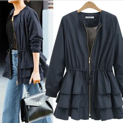 

2018 Europe And America Fat Mm Large Size Spring Star Style Coat WOMEN'S Dress WOMEN'S Dress Free