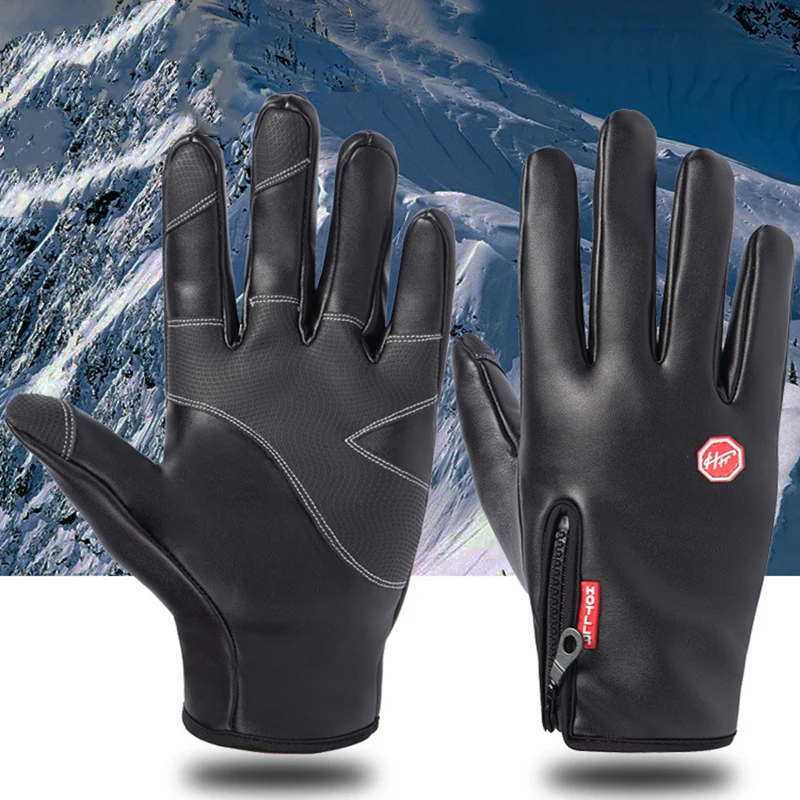 

S-XL Outdoor Sports Cycling climbing Gloves Winter Thermal Warm Full Finger Touch Screen water/ windproof Gloves