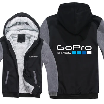

Winter Go pro Gopro Hoodies Men Fashion Wool Liner Jacket Be a Hero Gopro Sweatshirts Men Coat Pullover