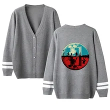 Необычные вещи свитер унисекс мужской свитер-кардиган женский осенний свитер для улицы v-образный вырез длинный рукав вязаный женский свитер