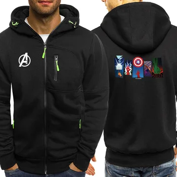 

The Avengers Hoodies Male Harajuku Streetwear Men Hoodie Swearshirt Autumn New Mens Jackets Zipper Casual Coat Hip Hop Tracksuit