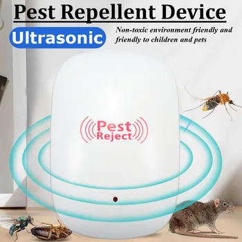 

Ultrasonic Mouse Cockroach Pest Repeller Device Insect Rats Spiders Anti Mosquito Killer Pest Control Household Pest Rejector