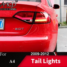 Задний фонарь для автомобиля Audi A4 B8 2009-2012 A4L светодиодный задний фары, противотуманные фары Дневные ходовые огни DRL Тюнинг автомобилей Автомобильные аксессуары