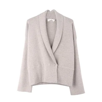 

Concise Wind Thick Solid Knitting Loose Coat