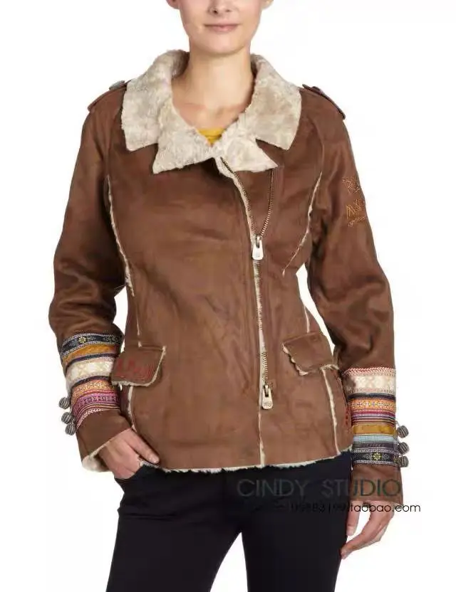 DESIGUAL Damen Mantel Jacke цветы дамы пальто куртка разнообразие - Цвет: Красный