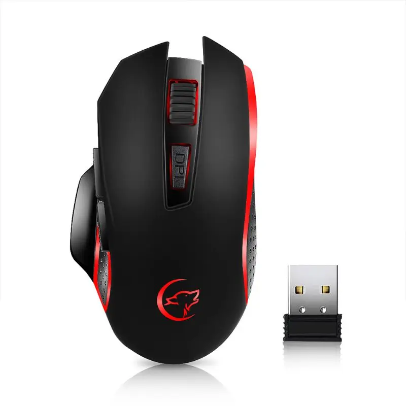 

Gaming Mouse Rechargeable Wireless Adjustable 2400DPI Optical Computer Mice 2.4GHz USB Receiver PC Laptop Desktop