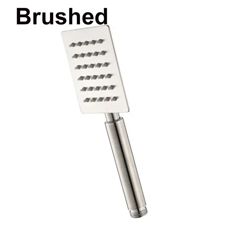Square Brushed 304 нержавеющая сталь дождевая ручная насадка для душа Матовый душ для ванной комнаты водосберегающий опрыскиватель ручной душ - Цвет: Square Brushed