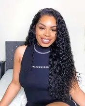 Peluca brasileña de ondas profundas prearrancada, peluca con malla frontal y pelo de bebé, 13x4, para mujeres negras