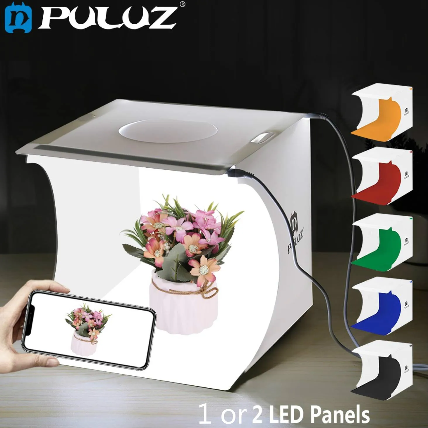 

PULUZ LED Panels Folding Portable Photo studio kit Video Box Light Shooting Tent Box Kit Photo Studio box lightbox
