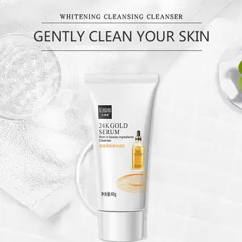 

60g 24K Gold Serum Foam Cleanser Anti-spots Oil-control Dry Not Face Nourishing Cleaning Moisturizing Cleanser Deep