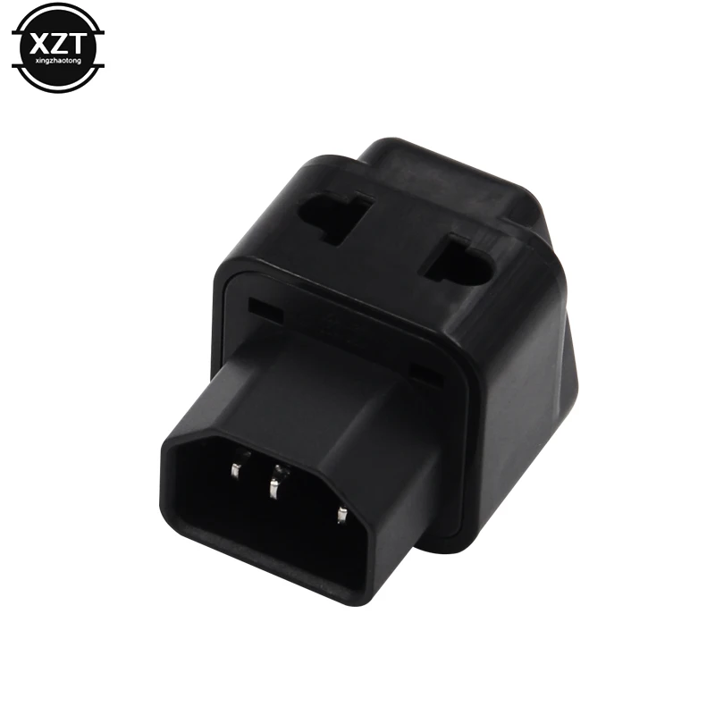 2 in 1 IEC 320 C14 Male to C13 Female Power Adapter PDU/UPS C13 Universal Female AU/US/UK/EU special conversion plug