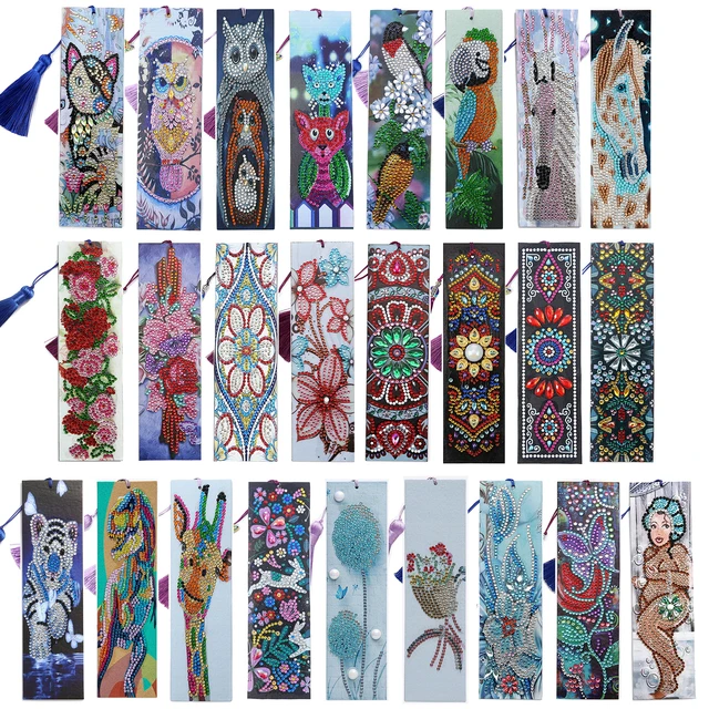 Diamond Art Bookmarks Diamond Painting Bookmark Kits Cross Stitch  Embroidery Special Shaped Drill Adults DIY Art Home New