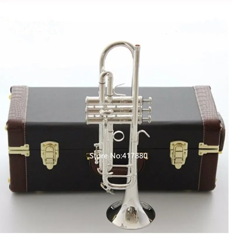 

Selling Trumpet C tone C180SML-239 Sliver Plated professional performance level Musical Instruments Free Shipping