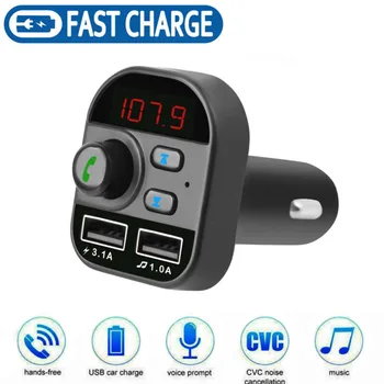 

Bluetooth Car FM Transmitter MP3 Player Hands Free Radio Adapter Kit USB Charger Adapter Radio Player For Xiaomi Iphone Samsung