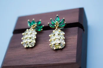 

Exotic Stunning Pineapple Earrings for Women Textured Shinning All-Matched Fashion Style for All Clothes Match from HuWu Design