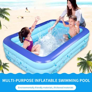 

120cm Children Baby Bathing Tub Baby Home Use Paddling Pool Inflatable Square Swimming Pool Kids Inflatable Pool Ocean Ball