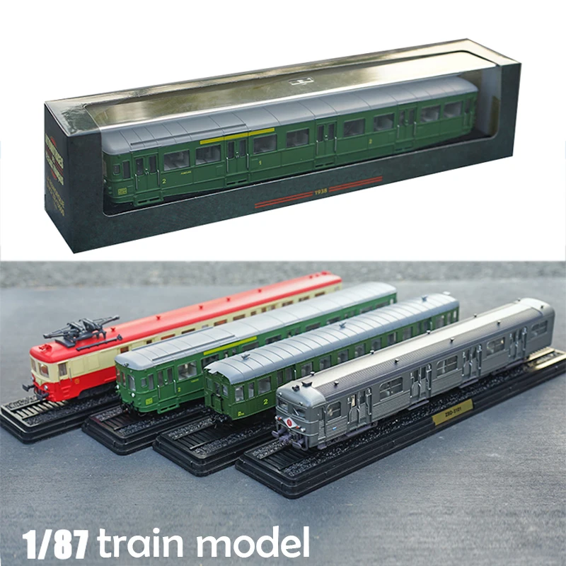 

1: 87 train model Simulation model of electric locomotive and tram Collection of ornaments Semi alloy A variety of