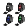 3.1A Dual USB Car Cigarette Lighter Socket Splitter Charger Power Adapter 12-24V LED Light Rocker Switch Panel ► Photo 3/6