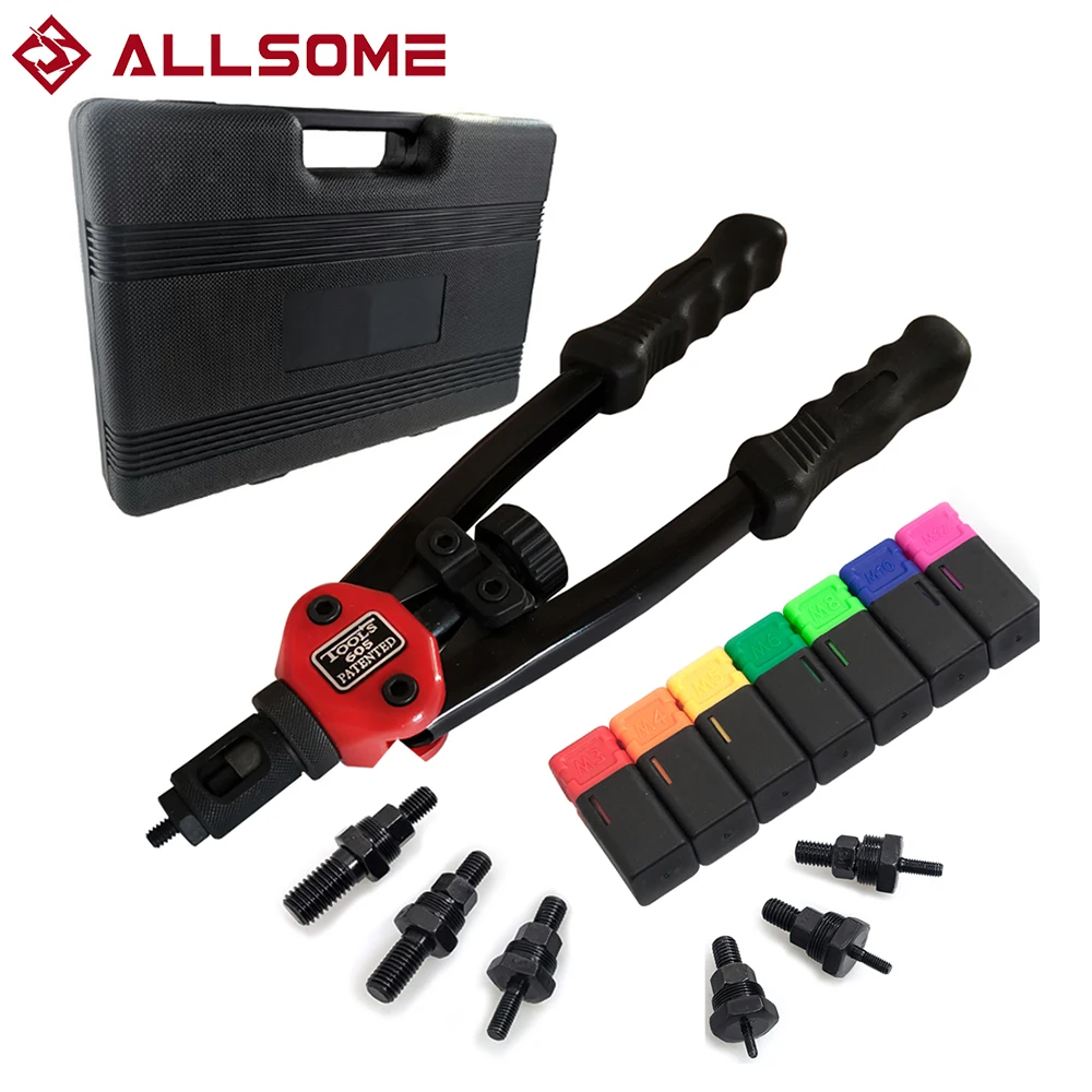 cheap!!!- ALLSOME BT-605 Riveter Gun tool Hand Insert Rivet Nut Tool
Manual Mandrels M3 M4 M5 M6 M8 M10 M12 HT2597