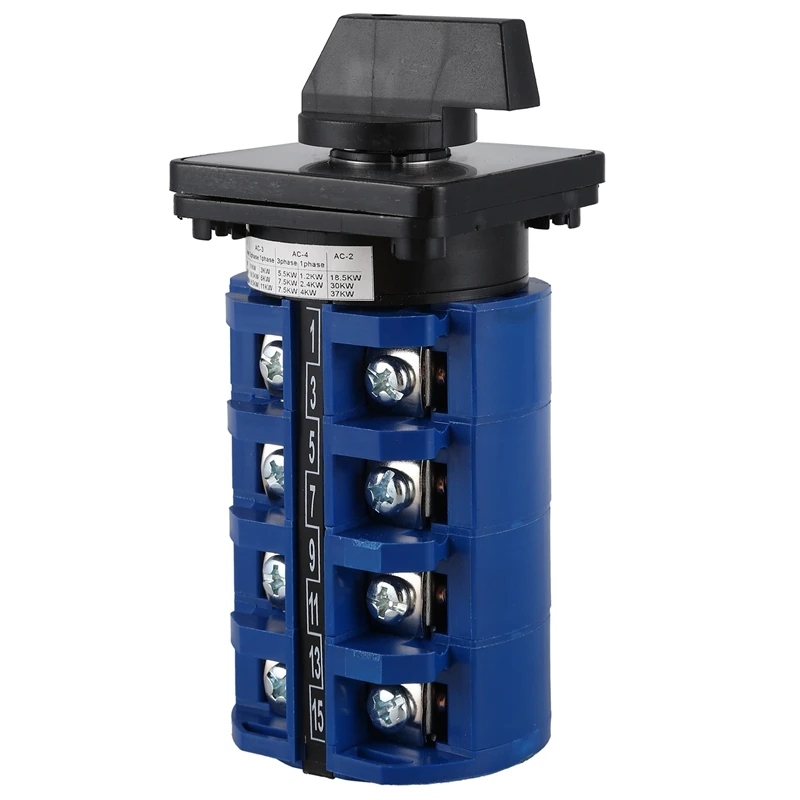 

AC 660V 63A 3 Positions 4NO+4NO Rotary Selector Cam Changeover Switch