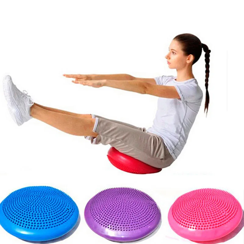 

Inflatable Balance Massage Pad Yoga Mat Block Thick Cushion Balance disk Fitness Yoga Wobble Stability Yoga Pilates Disc Cushion