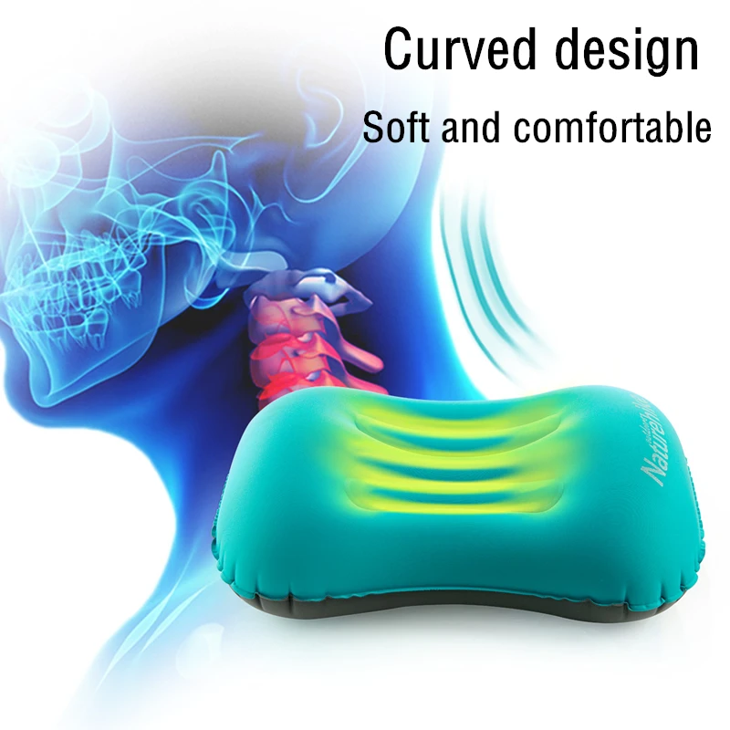 Naturehike Portable Ultralight Outdoor Folding Camping Pillow Inflatable Travel Cushion Soft Neck Protective HeadRest Pillow
