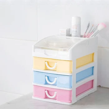 

2/3/4 Layers Storage Box Makeup Dresser Organizer Case Drawers Cosmetic Organizer Office Sundries Container Boxes Mini Cabinet