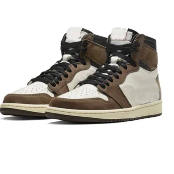 

2020 Travis Air 1 High OG CD4487-100 1s Cactus Jack Men Women Basketball Sports Shoes Sneakers Retro Best Quality