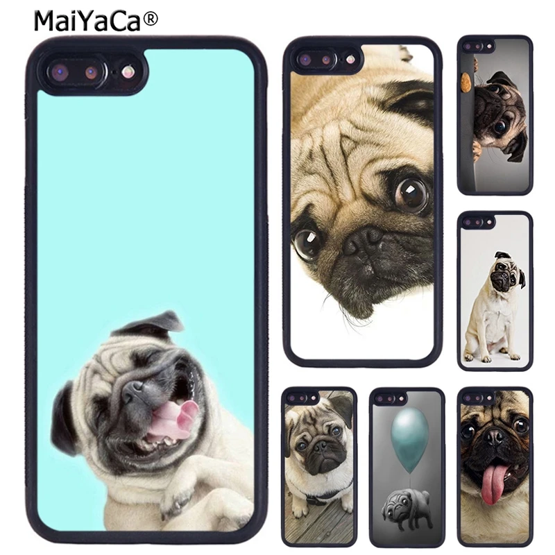 Крутой чехол MaiYaCa с изображением мопса для iPhone 5 6 7 8 plus 11 12 13 Pro X XR XS max Samsung S6 S7 edge S8 S9