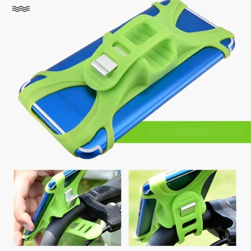 

Bicycle Mobile Phone Silicone Bracket Riding Accessories Shockproof Drop Mobile Phone Navigation Bracket Scooter Bracket