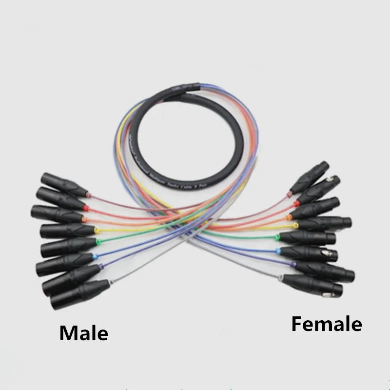 Highquality Audio New 8 Channel Snake Cable Xlr Female/male Multi
