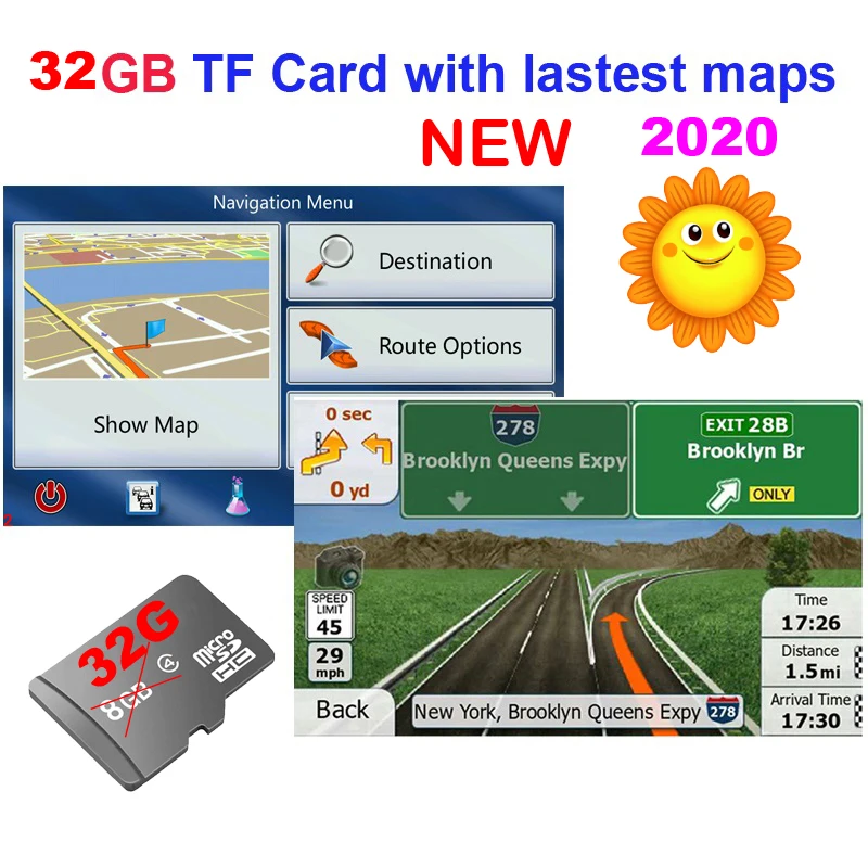 Карта gps 32G карта TF/SD новейшая для WinCE/Android Автомобильная gps-навигационная