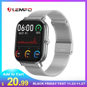 

LEMFO Smart Watch 2020 New PPG ECG SmartWatch Men Bluetooth Call 24-Hour Heart Rate Monitor DIY Watch Face For Android GTS