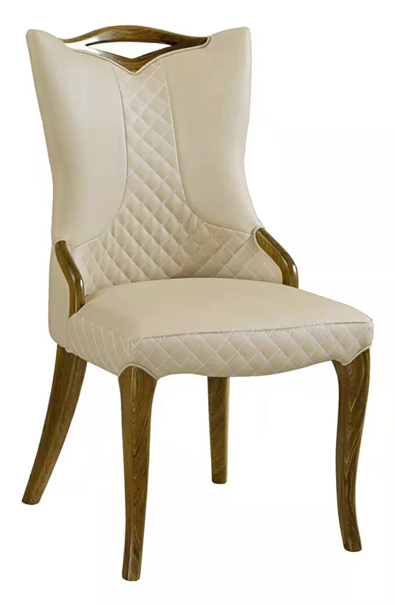 Лучшая цена современные 6 стульев Мраморный Топ круглая скатерть для обеденного стола с Ленивой Сюзан - Цвет: Dining Chair-1
