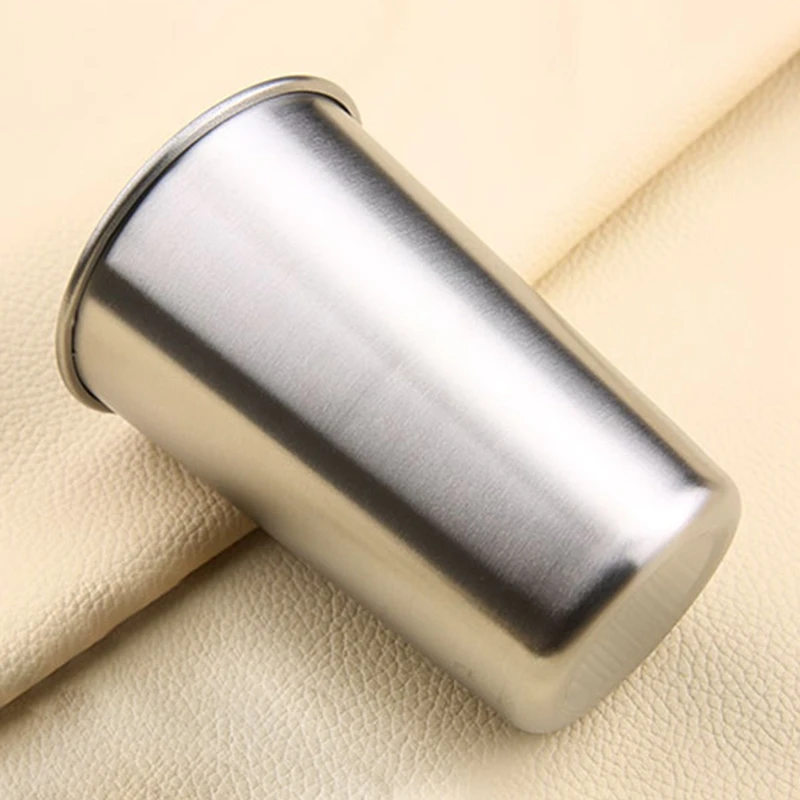 6 Упаковка, нержавеющая сталь чашки объемом в пинту стаканы для воды с 6 чашечные рукава-отлично подходит для малыша санитарно-16 унций емкости