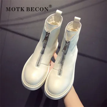 

2020 New casual women shoes winter Genuine leather women's boots fashion trend comfortable soft wild warm short Ankle boots B003