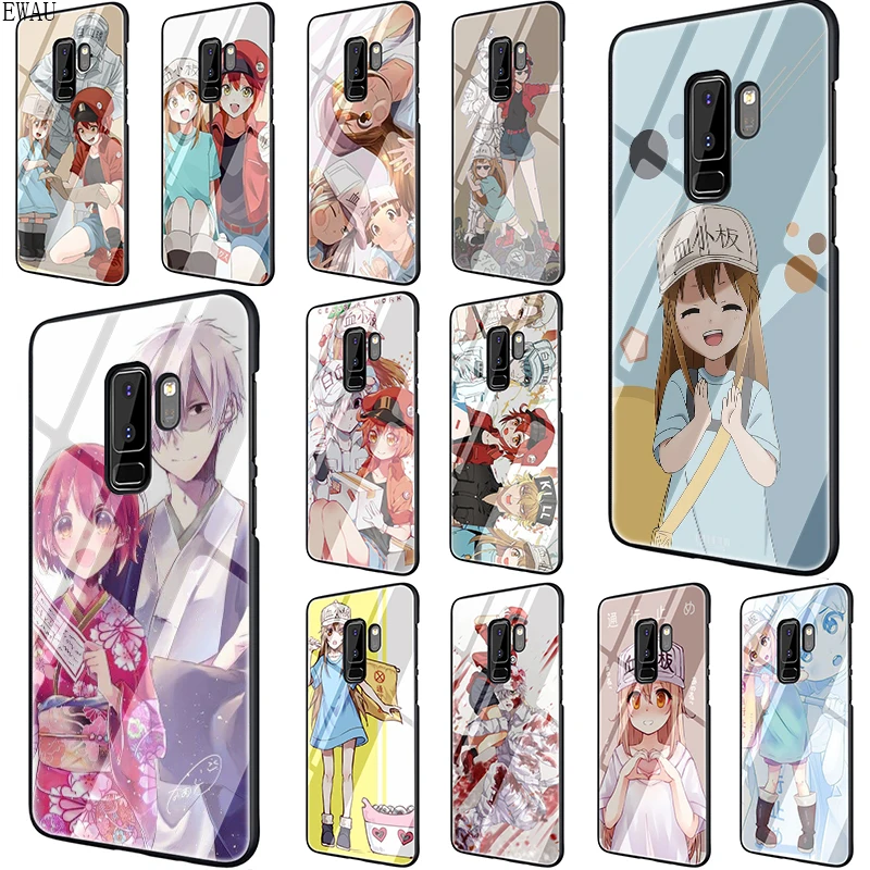 

EWAU Anime Cells at Work Tempered Glass phone case for Samsung S7 Edge S8 S9 S10 Note 8 9 10 plus A10 20 30 40 50 60 70