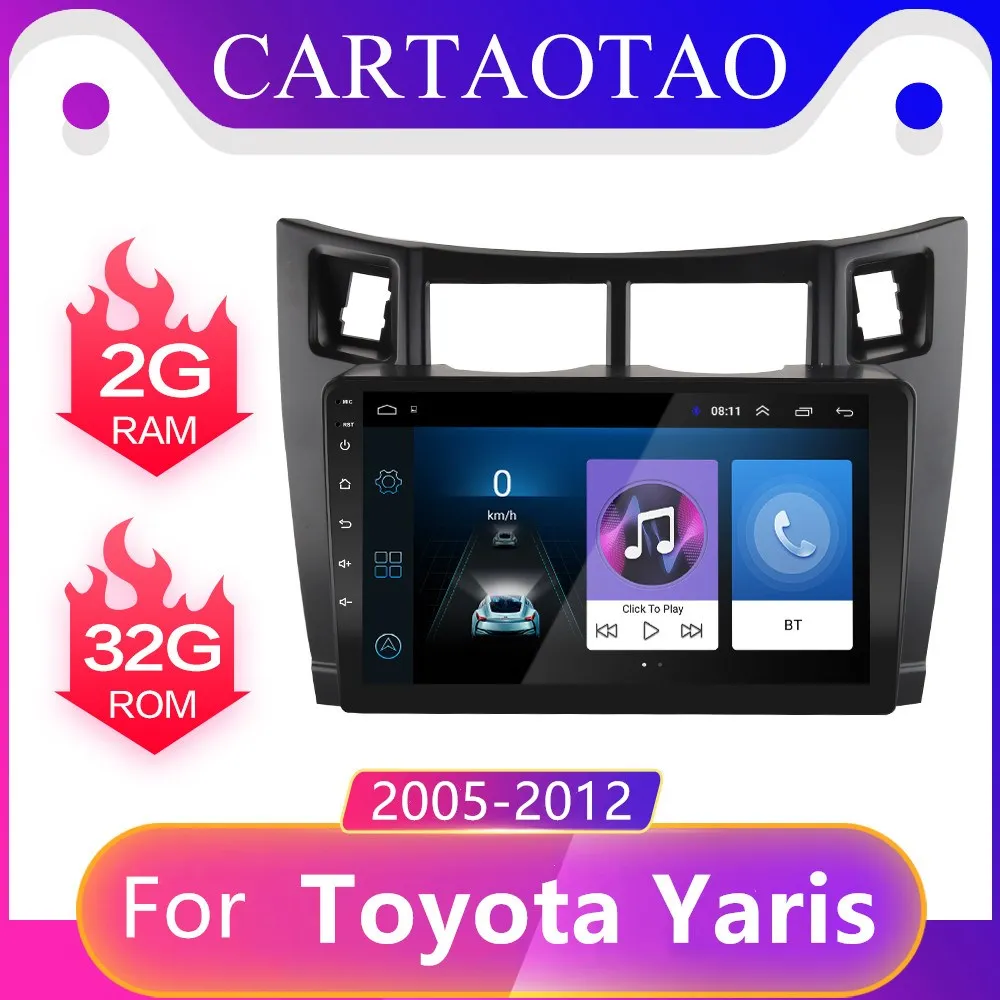 Автомагнитола CARTAOTAO 2 din для Toyota Yaris 2005 2006 2012 Android 8 1 автомобильное радио стерео