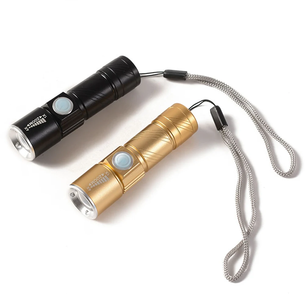 Мини USB светодиодный светильник-вспышка с 3 режимами, мощный светодиодный светильник-вспышка, перезаряжаемый светильник для кемпинга, водонепроницаемый масштабируемый светильник