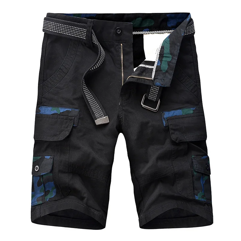 Deals New Men Shorts Cotton Casual Camouflage Cargo Shorts Mens Summer Loose Workout Shorts Fashion Pockets Military Work Clothes Men