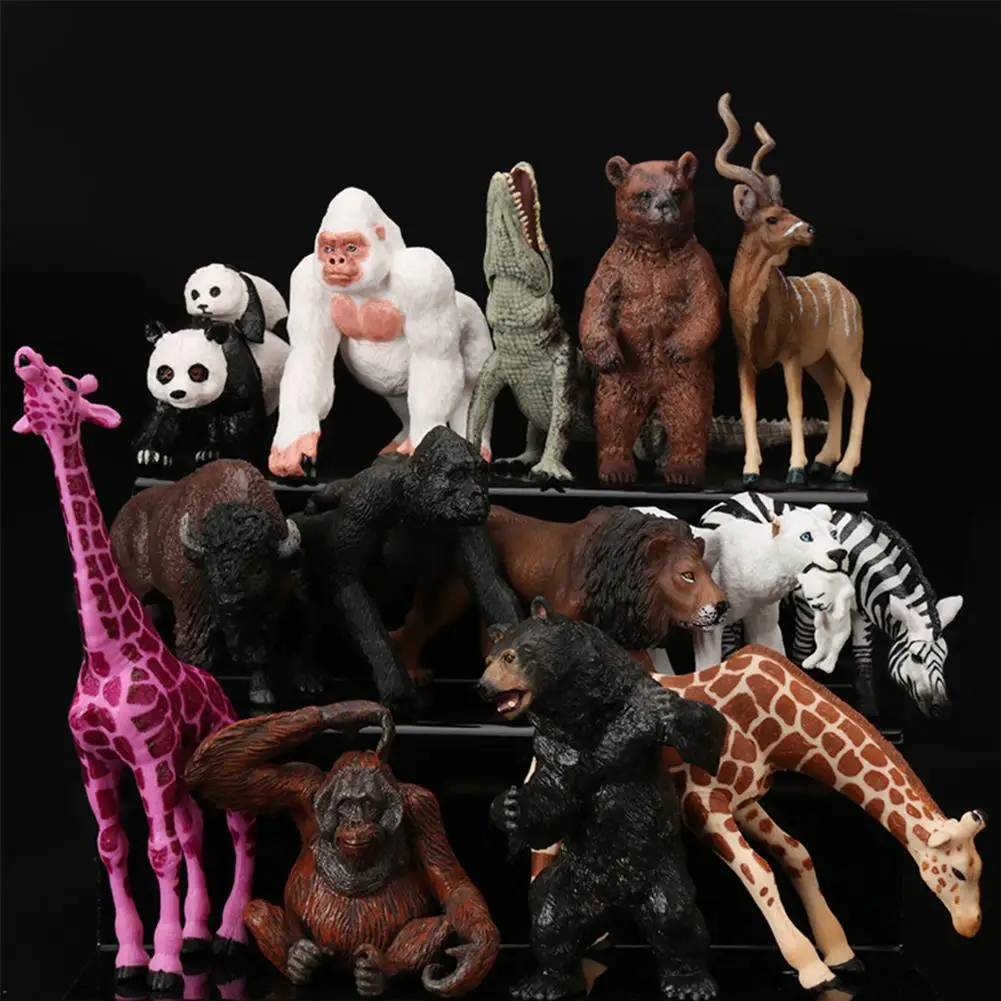 No Zoo Mini Wild animals экшн фигурки Детские игрушки в подарок детям|Игровые и