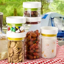 Сухая пищевая бутылка для хранения резиновое покрытие герметичные зерна гайки бак может кухня Сортировка еда ящик для хранения Контейнер масштабные линии