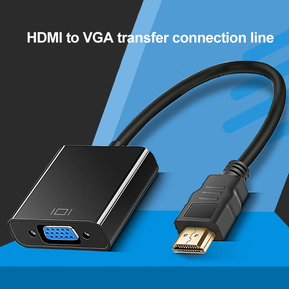 HD 1080P HDMI мужчина к VGA Женский аудио кабель видеоадаптера для монитора ноутбука