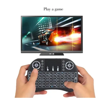 

7 Color Backlit i8 keyboard backlit English Russian Spanish Air Mouse 2.4GHz Wireless Keyboard Touchpad Handheld for TV Box H96