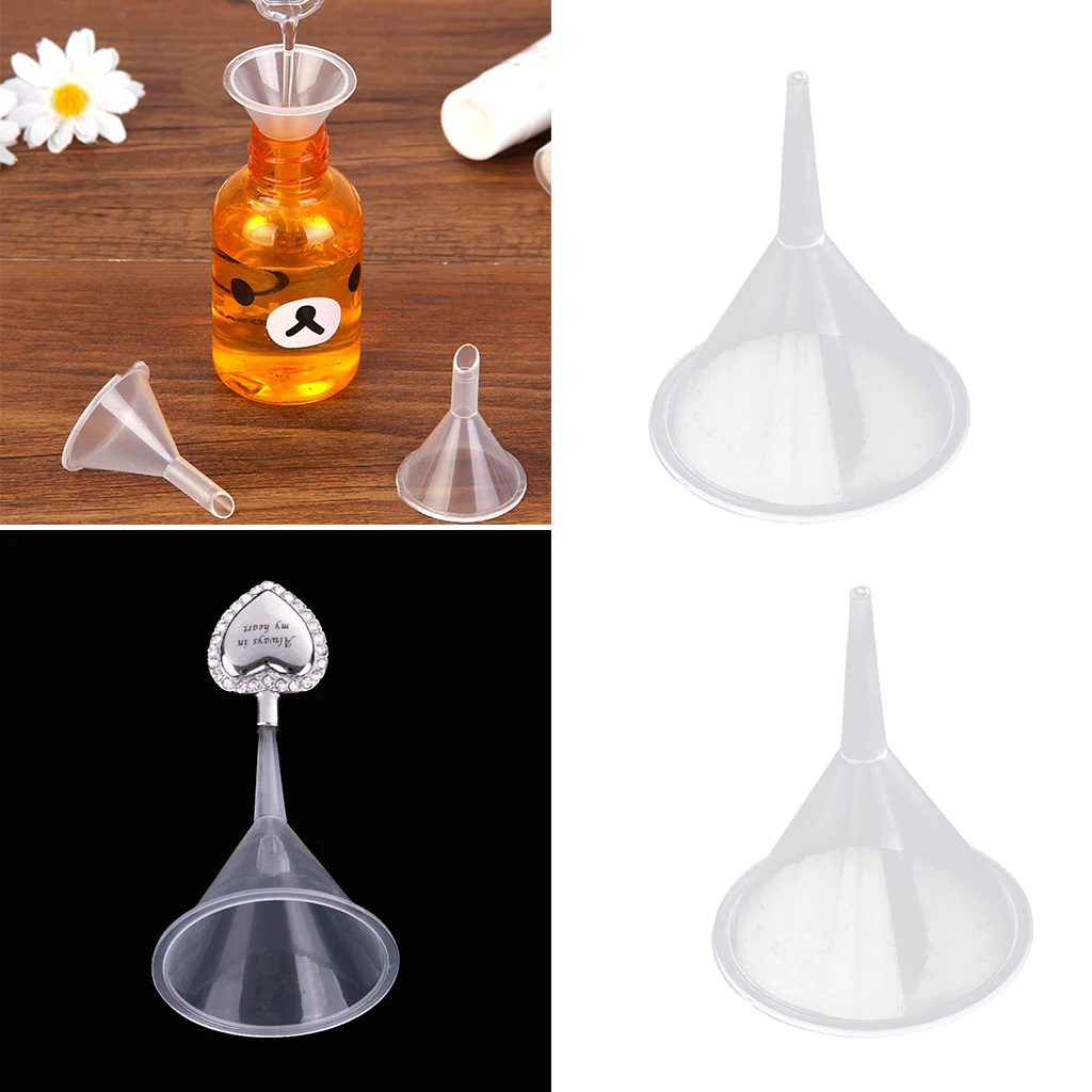 3 Pieces/Pack Small Plastic Funnels For Diffuser Bottle Mini Liquid Oil Funnels Kitchen Tools 40mm Diameter