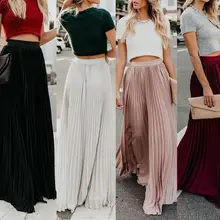 Женское Двухслойное плиссированное платье средней длины в стиле бохо, длинное шифоновое платье, летний сарафан для пляжа, юбка, S-XL
